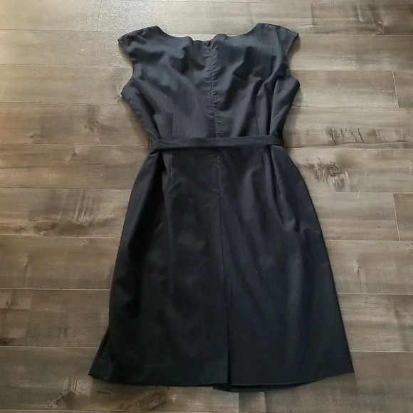 NWT Brenda Beddome black midi faux wrap with ruched front dress - Picture 4 of 5